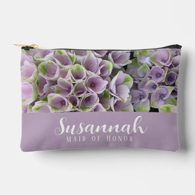 À Accessoires Pochette d'accessoires florale Mauve & Green Hydra (Recto)