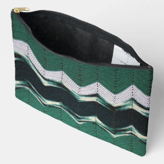 À Accessoires Pochette d'accessoires - Motif de ripple vert