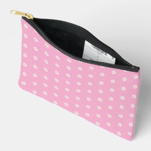 À Accessoires Pochette d'accessoires rose avec Motif de fleurs