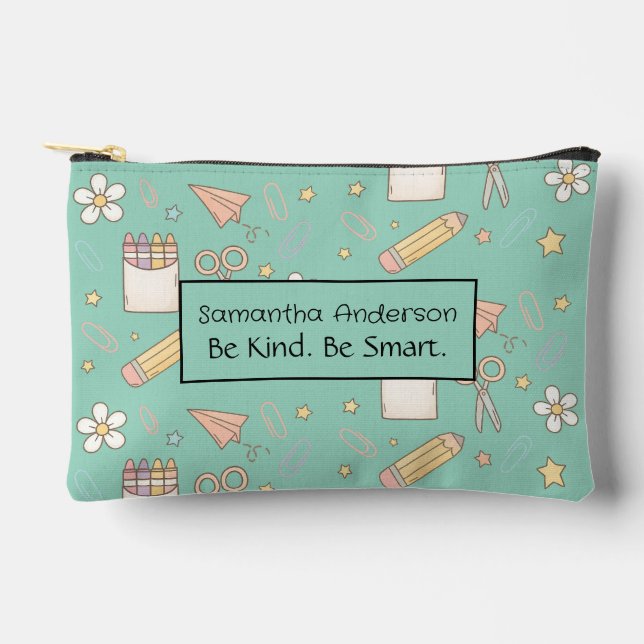 À Accessoires Pochette d'approvisionnement scolaire personnalisé (Recto)