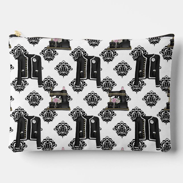 À Accessoires Pochette de Maquillage Atelier de Mode Noir et Bla (Recto)