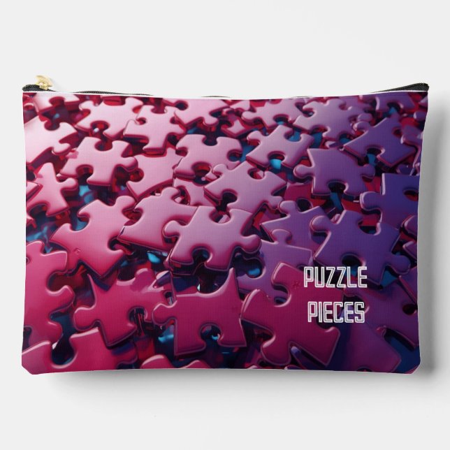 À Accessoires Pochette de rangement Puzzle Magenta Minuit (Recto)