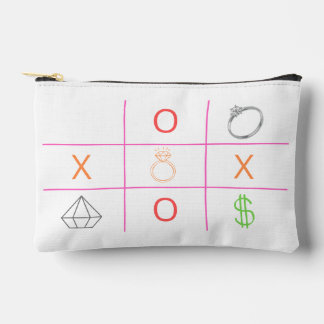 À Accessoires Pochette de Tic Tac Toe minimaliste