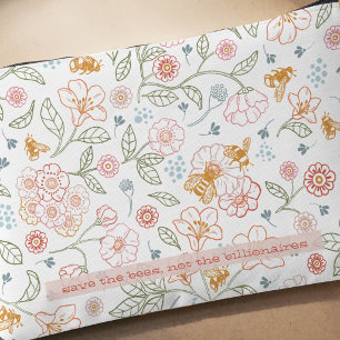À Accessoires Pochette de voyage florale pour sauver les abeille