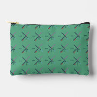 Pochette de voyage motif tapis d'aéroport vintage