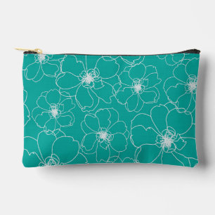 À Accessoires Pochette de Zipper Fleurs dansantes