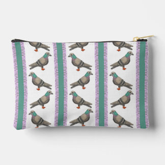 À Accessoires Pochette de Zipper Stripe Pigeon