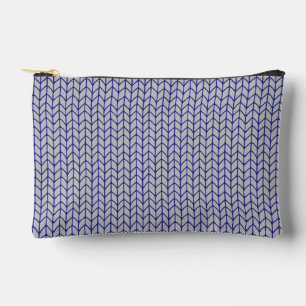 À Accessoires Pochette en tricot gris-bleu de petite taille