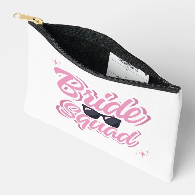 À Accessoires Pochette Personnalisée Équipe de Mariée (Ouvrir)