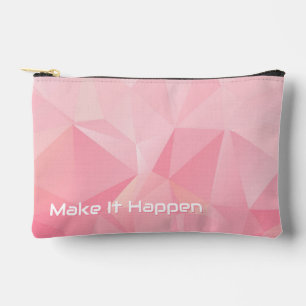 À Accessoires Pochette personnalisée géométrique rose minimalist
