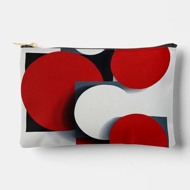 À Accessoires 🔷 Pochette Quotidienne Abstraite Géométrique 🔷 (Recto)
