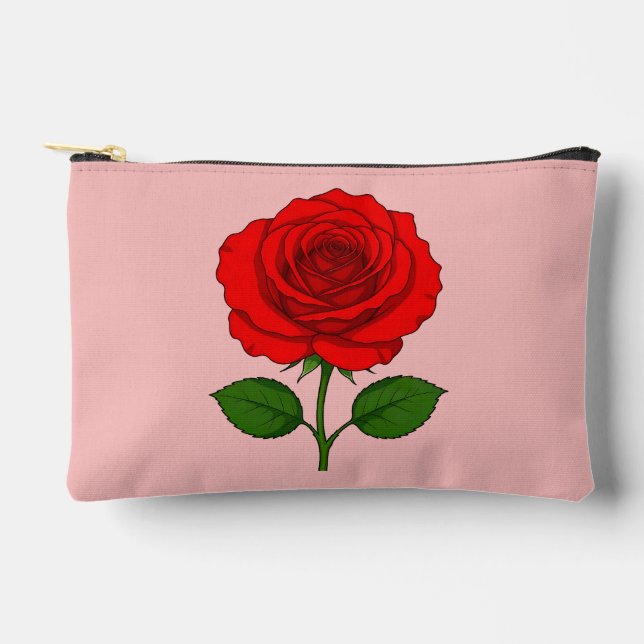 À Accessoires Pochette Rose Rouge (Recto)