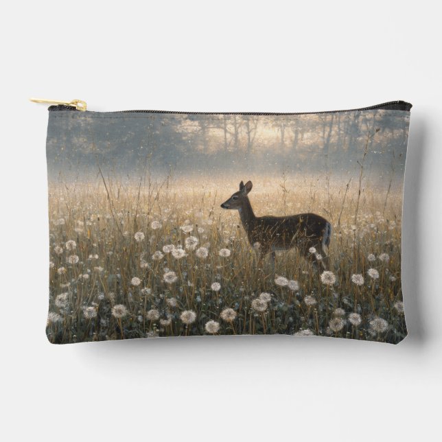 À Accessoires Pochette Silhouette de Cerf dans la Prairie Matina (Recto)