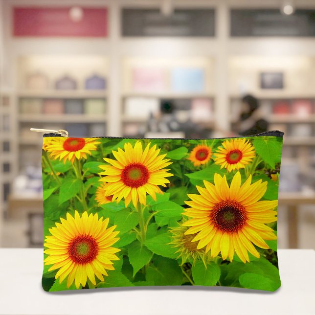 À Accessoires Pochette Tournesols (Pouch with sunflowers)
