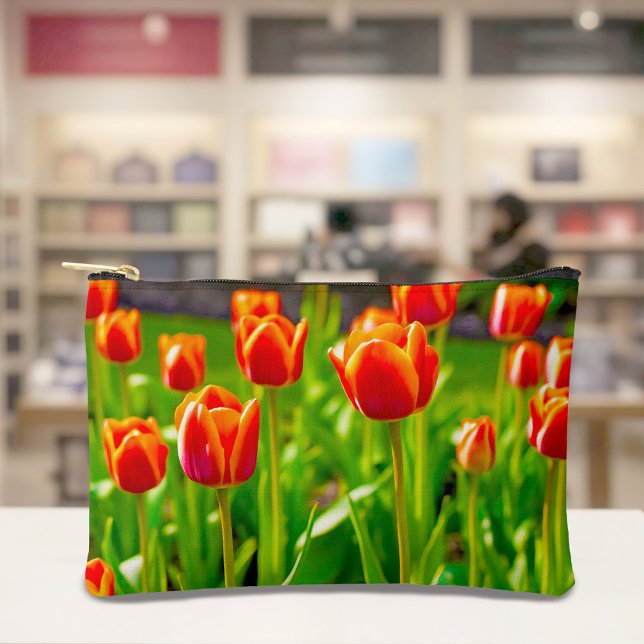 À Accessoires Pochette Tulipes Rouges (Pouch with red tulips)