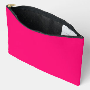 À Accessoires Pochette Zip Neon Rose - Personnalisable et élégan