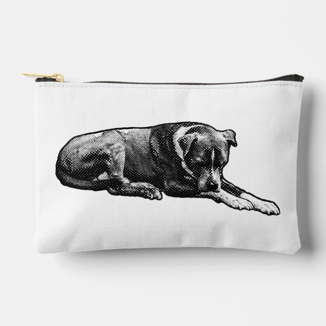 À Accessoires Pochette zip point rétro (Recto)