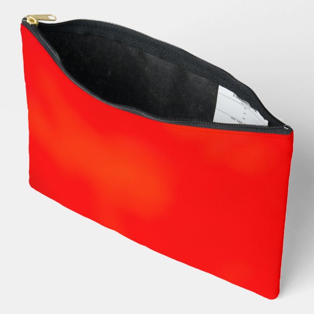 À Accessoires Pochette zippée rouge vif sur fond blanc (Ouvrir)