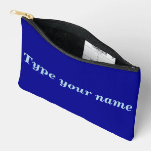 À Accessoires Votre nom sur pochette bleue