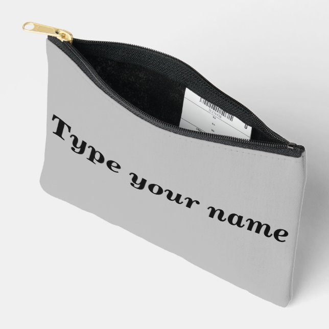 À Accessoires Votre nom sur pochette grise (Ouvrir)