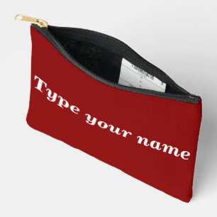 À Accessoires Votre nom sur pochette rouge