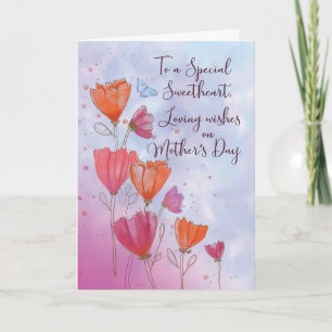 À amoureux Fête des mères Amour avec carte orange