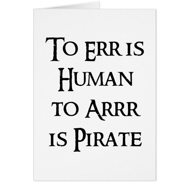 À Arrr est le pirate (Devant)