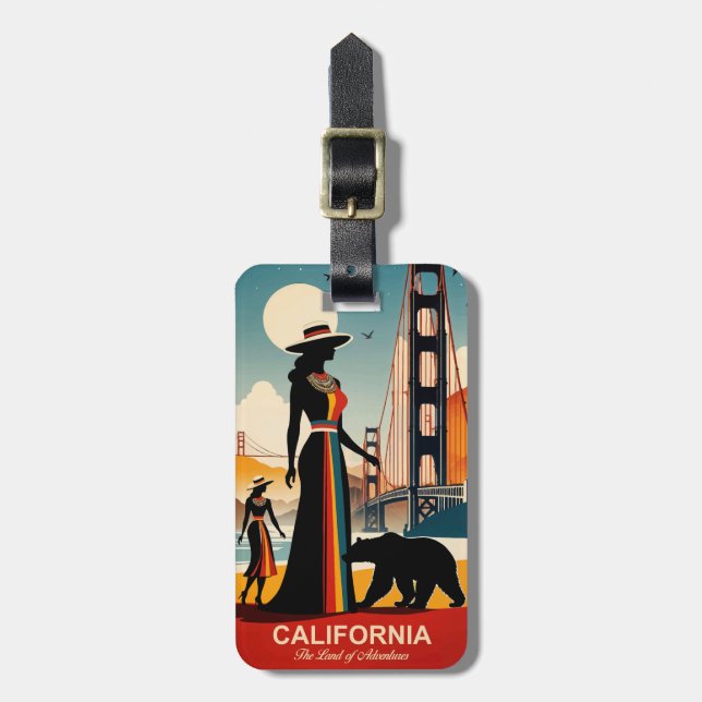 À Bagage Californie : Le Pays des Aventures, étiquette de b (Devant Vertical)