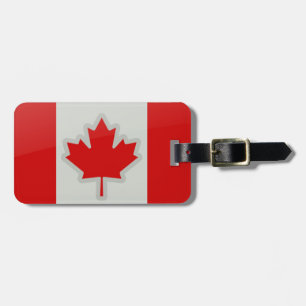À Bagage Drapeau canadien - étiquette de bagages