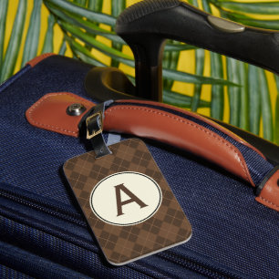 À Bagage Étiquette cadeau de la valise de monogramme
