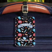 Étiquette cadeau de l'infirmière de voyage personn