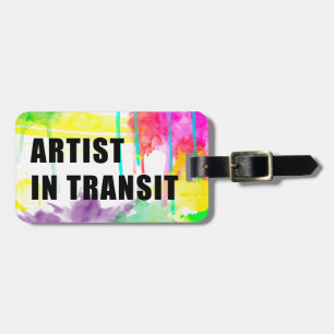 À Bagage Étiquette créative parfaite de voyage d'artiste en