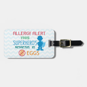À Bagage Étiquette d'alerte de super héros d'allergie