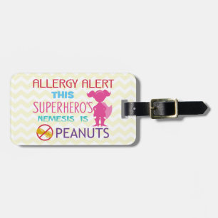 À Bagage Étiquette d'alerte de super héros d'allergie