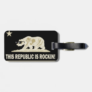 À Bagage Étiquette de bagages de l'ours Rockin de Californi