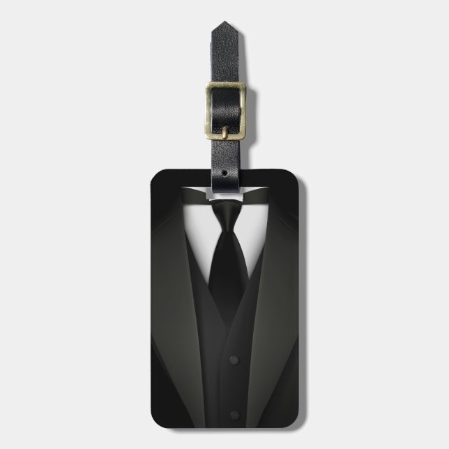 À Bagage Étiquette de bagages de série Tuxedo (Devant Vertical)