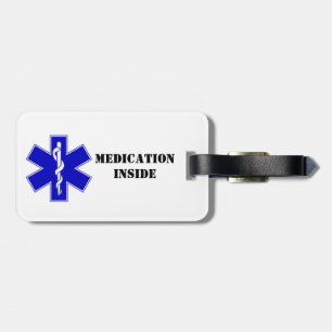 À Bagage Étiquette de bagages pour médicaments horizontaux 