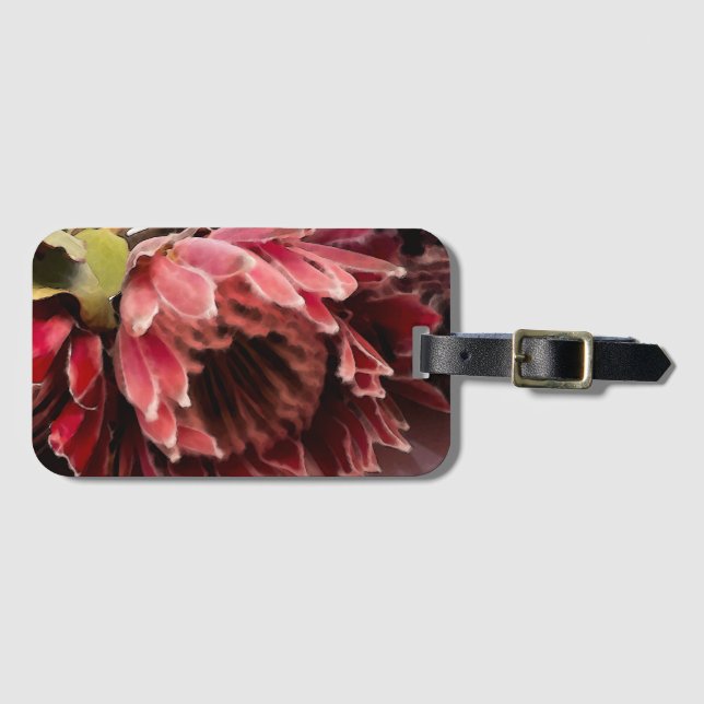 À Bagage étiquette de bagages Queen Protea Watercolor (Devant Horizontal)