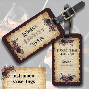 À Bagage Étiquette de cas de violon d'instrument de musicie
