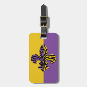 À Bagage Étiquette de Fleur de lis Luggage de tigre