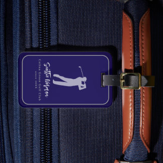 À Bagage Étiquette de golfeur élégante simple avec nom