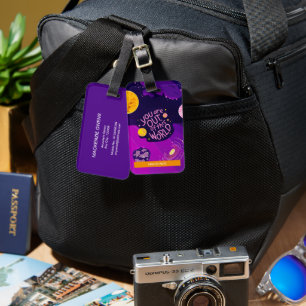 À Bagage Étiquette de la valise Cosmique personnalisée