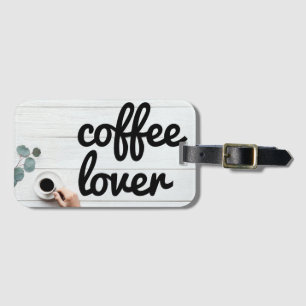 À Bagage Étiquette de la valise de l'amateur de café