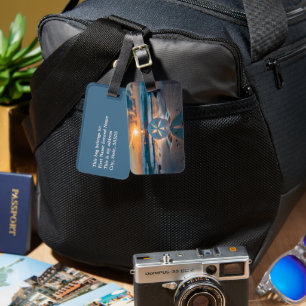 À Bagage Étiquette de la valise du dollar de sable