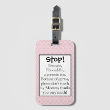 Étiquette de poussette de Preemie