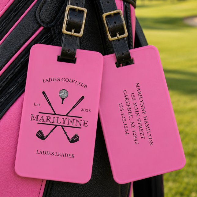 À Bagage Étiquette de sac de golf personnalisée pour dames (Créateur téléchargé)