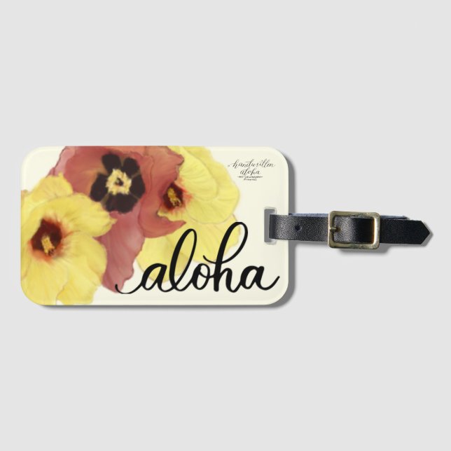 À Bagage Étiquette de sac Hau Aloha (Devant Horizontal)
