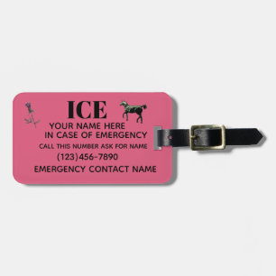 À Bagage ÉTIQUETTE DE SELLE EN CAS D'URGENCE Étiquette de b