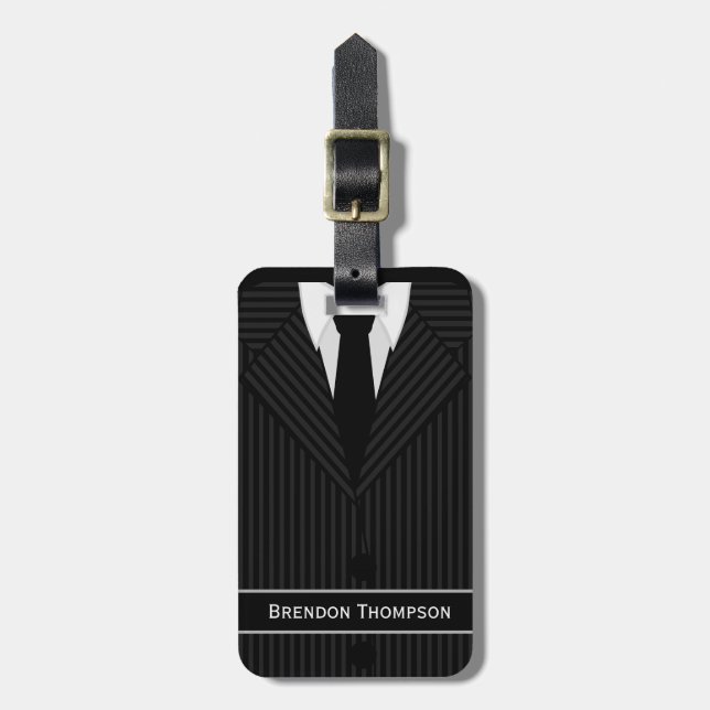 À Bagage Étiquette de tenue et de Cravate pour hommes Nom d (Devant Vertical)