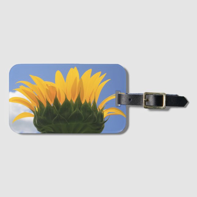 À Bagage Étiquette des bagages de couronne de tournesol (Devant Horizontal)